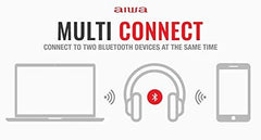 Aiwa Arc-1 Bluetooth Wireless Headphones Over Ear, 20H Playtime, Quick Charge, Precision Clarity with aptX, Over Ear Comfort Bluetooth Headphones