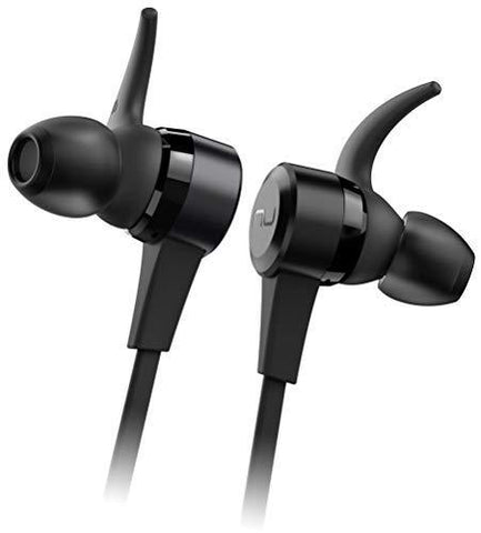 NuForce BE Live5 Wireless Audiophile Earphones with 8h Battery Life, AAC + aptX, Large 8mm Driver for deep Bass, New Innovative Battery Design and Aluminum housing, Black (Black)