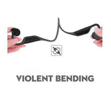 ERSUSWOLF Bone Conduction Bluetooth Headset Open Ear Wireless Sports Bluetooth Bone Conduction Waterproof Headphones (Grey)