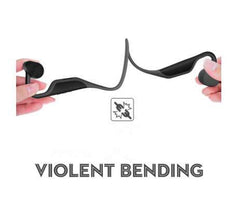 ERSUSWOLF Bone Conduction Bluetooth Headset Open Ear Wireless Sports Bluetooth Bone Conduction Waterproof Headphones (Grey)