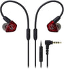 Audio-Technica ATH-LS200iS In-Ear Dual Armature Driver Headphones with In-Line Mic & Control