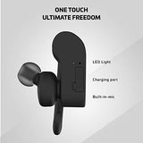 Rowkin Surge: True Wireless Headphones for Sports & Workout. Bluetooth Earbuds, Stereo Hands-Free Headset with Built-in Mic & Noise Reduction Earphones for Android, Samsung, iPhone (Black/Orange)