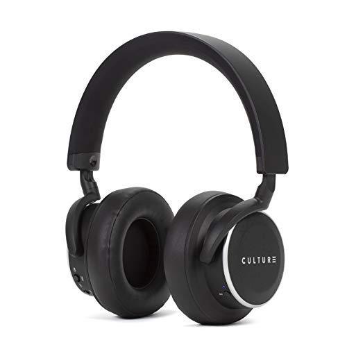 Culture V1 [Upgraded: BT 5.0] Wireless, Active Noise Canceling Headphones with Auto Pause/Play Sensors, Swipe Controls, Quick Attention Ambient Mode, and Low Latency Tech for Wireless Audio/Video Sync