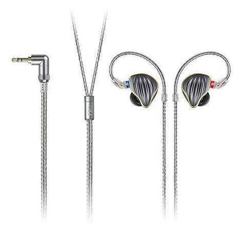 FiiO FH5 Best Over The Ear Headphones/Earphones Detachable Cable Design HiFi Quad Driver Hybrid (1 Dynamic + 3 Knowles BA) in-Ear Monitors for iOS and Android Computer PC Tablet