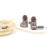 Linsoul TIN HiFi T3 Premium Single Knowles BA Single PU+PEK Dynamic Hybrid Driver InEar Earphones, CNC-machined Metal Design, Detachable Gold-Plated OFC SPC MMCX Cables