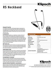 Klipsch R5 Bluetooth Neckband Black