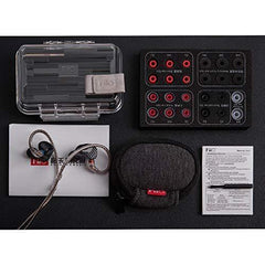 FiiO FA7 Best Over The Ear Headphones/Earphones Detachable Cable Design HiFi Quad Balanced Armature Driver in-Ear Monitors for iOS and Android Computer PC Tablet(Smoke Geometric with Silver Panel)