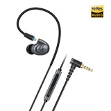 FiiO F9 PRO Best Over The Ear Headphones/Earphones/Earbuds Detachable Cable Design Triple Driver Hybrid (1 Dynamic + 2 Knowles BA) in-Ear Monitors with Android Compatible Mic and Remote (Titanium) ...