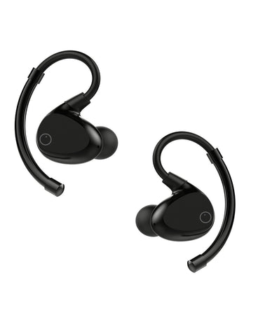 EOZ Air TWS True Wireless Bluetooth 5.0 Earbuds with mic and Charging Case - Incredible Sound & 90 Hours of Playtime (All Black)