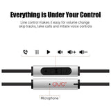 OVC in-Ear Earbuds Earphones Wired Headphones with Microphone - 3 Adjustable Heavy Bass Dynamic Driver, for iPhone Android Samsung