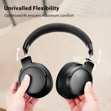 Avantree [Upgraded] Active Noise Cancelling Wireless Headphones for Airplane Travel Mowing, Bluetooth Wired ANC Sound Cancelling Over Ear Headphones with Mic, Fast Stream Hi-Fi Headset for TV PC Phone