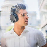 COWIN E8 [Upgraded] Active Noise Cancelling Headphones Bluetooth Headphones with Mic/Hi-Fi Deep Bass Wireless Headphones Over Ear, Great Audio for Travel/Work/TV/Computer/Cellphone - Black