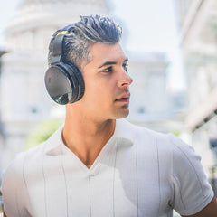 COWIN E8 [Upgraded] Active Noise Cancelling Headphones Bluetooth Headphones with Mic/Hi-Fi Deep Bass Wireless Headphones Over Ear, Great Audio for Travel/Work/TV/Computer/Cellphone - Black