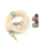 Linsoul TIN HiFi T3 Premium Single Knowles BA Single PU+PEK Dynamic Hybrid Driver InEar Earphones, CNC-machined Metal Design, Detachable Gold-Plated OFC SPC MMCX Cables
