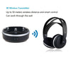 Wireless Universal TV Headphones, Monodeal Over-Ear Stereo RF Headphones with Charging Dock, Low Latency Volume Adjustable for Gaming TV PC Mobile, 25hr Battery Sound