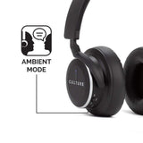 Culture V1 [Upgraded: BT 5.0] Wireless, Active Noise Canceling Headphones with Auto Pause/Play Sensors, Swipe Controls, Quick Attention Ambient Mode, and Low Latency Tech for Wireless Audio/Video Sync