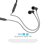 MobiFren Seiren Hi Resolution Stereo Apt-X HD Sound Wireless Bluetooth Headset Elastic Earphones with Smartphone Mobile App-Magnetic Earbuds, Sport Running Sweat-Proof [Seiren Soul]