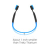 AfterShokz Trekz Titanium Mini Wireless Bone Conduction Bluetooth Headphones, Shorter Headband Size for Smaller Fit, Open-Ear Design, Slate Gray, AS600MSG