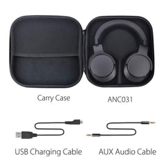 Avantree [Upgraded] Active Noise Cancelling Wireless Headphones for Airplane Travel Mowing, Bluetooth Wired ANC Sound Cancelling Over Ear Headphones with Mic, Fast Stream Hi-Fi Headset for TV PC Phone