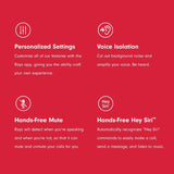 Pioneer Rayz Plus (Graphite) Active Noise Cancelling Wired Earphones with Microphone in ear corded Smart Noise Reduction, Auto-pause, Hands-free, Hey Siri MFI Certified Compatible iPhone, iPad, iPod