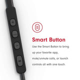 Pioneer Rayz Plus (Graphite) Active Noise Cancelling Wired Earphones with Microphone in ear corded Smart Noise Reduction, Auto-pause, Hands-free, Hey Siri MFI Certified Compatible iPhone, iPad, iPod