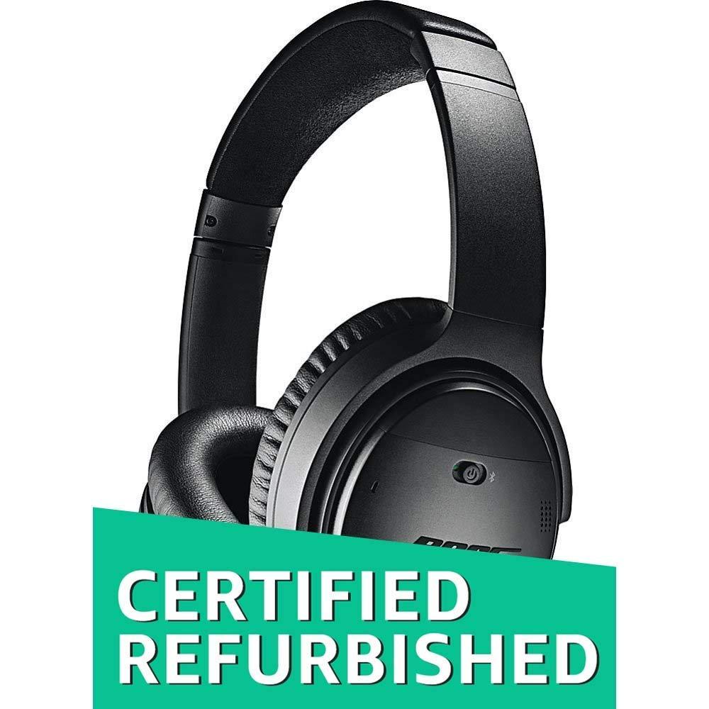 Bose QuietComfort 35 (Series I) Wireless Headphones, Noise Cancelling - Black (Renewed)