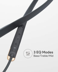 AUKEY Bluetooth 5 Headphones with Magnetic Play/Pause, 3 EQ Modes, aptX Low Latency, USB-C Fast Charge, Key Series B33 Flexible Wireless Neckband Headset with 8h Playtime and IPX6 Sweatproof for Gym