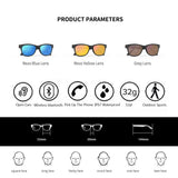 Bone Conduction Sunglasses 4.1 Wireless Bluetooth Stereo Headphones Polarized Sunglasses Accepted Compatible with Smart Phone iPhone HTC LG Samsung Android Windows (Yellow)