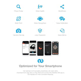 MobiFren Premium Hi-Fi Sound Stereo Wireless Bluetooth Earphones Stainless Metal Housing Dual Batteries Smartphone Mobile App-Magnetic Earbuds for Sport Running Sweat-Proof [Black]