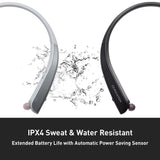 Phiaton BT 150 NC Black Wireless Bluetooth Retractable Headphones - Active Noise Cancelling Bluetooth Headphones with Touch Control Neckband and Wireless Headphone Mic