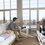 Wireless Optical TV Headphones, Jelly Comb Over-Ear 2.4GHz Wireless TV Headphones with Transmitter, Charging Dock, Support Optical, 3.5mm, RCA Audio Out Port (Black)