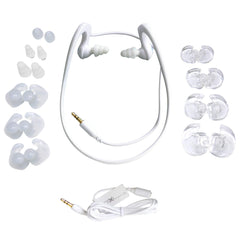 HydroActive Short-Cord Waterproof Headphones (wired 3.5 mm jack) with 11 Earbuds in 4 Styles - See below under 