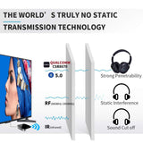 TV Headphones, BKM100 Wireless Headphones for TV with Bluetooth Transmitter & Receiver Set (CSR BC8670) with Optical, Plug & Play, Foldable, No Delay, Hi-Fi Stereo Digital Headset for TV/Phones/PC