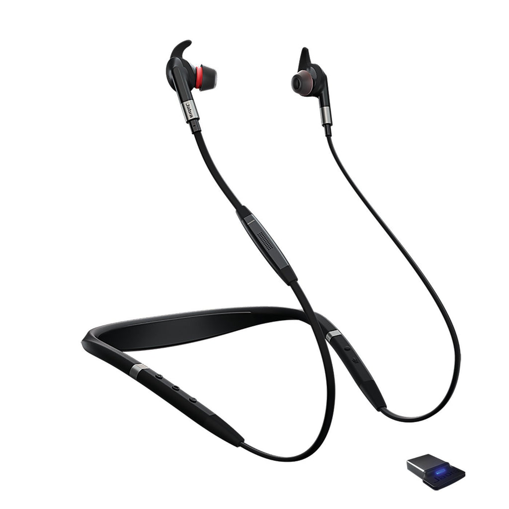 Jabra Evolve 75e UC Bluetooth Wireless in-Ear Earphones with Mic - Noise-Canceling