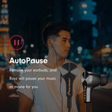 Pioneer Rayz Original Active Noise Cancelling Earbuds wired with Mic, Auto-pause, Hands-free Hey Siri, Lightning Cable Earphones Compatible with iPhone, iPad and iPod. MFI Certified (Onyx Black)