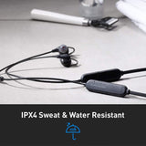 Phiaton BT 120 NC Black Bluetooth Headphones - Neckband Earphones with Wireless Headphone Mic, BT Headphones with Active Noise Cancellation and IPX4 Certified Splash Resistance