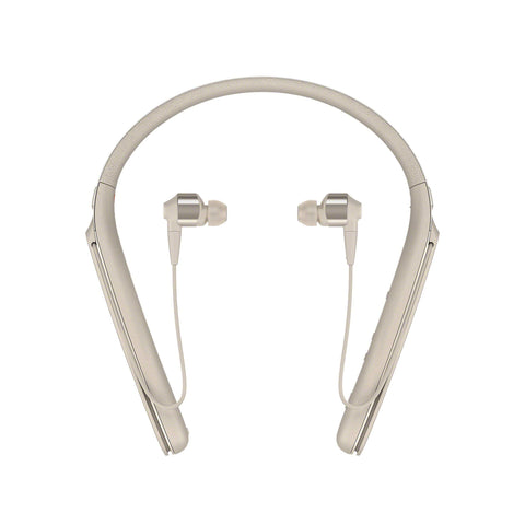 Sony Premium Noise Cancelling Wireless Behind-Neck in Ear Headphones - Gold (WI1000X/N) (Renewed)
