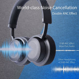 Avantree Hi-Performance 37dB Bluetooth Active Noise Cancelling Headphones with Ambient Sound Amplify, aptX Low Latency Wireless Stereo ANC Over Ear Headset, Smart Sensor & Touch Control - ANC041