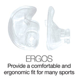 HydroActive Short-Cord Waterproof Headphones (wired 3.5 mm jack) with 11 Earbuds in 4 Styles - See below under 