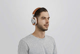 Master & Dynamic MW65 Active Noise-Cancelling (ANC) Wireless Headphones - Premium Bluetooth Over-Ear Headphones, Silver Metal/Brown Leather