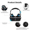 Wireless TV Headphones Over Ear, Monodeal Digital Stereo Headsets with Charging Dock, 2.4GHz RF Transmitter, NO Latency 20H Playtime, for TV PC Mobile MP3 - Black