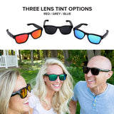 Inventiv Wireless Bluetooth Sunglasses, Open Ear Music & Hands-Free Calling, for Men & Women, Polarized Lenses, Compatible with iPhone/Android (Black/Grey Tint)