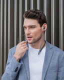 AUKEY Bluetooth 5 Headphones with Magnetic Play/Pause, 3 EQ Modes, aptX Low Latency, USB-C Fast Charge, Key Series B33 Flexible Wireless Neckband Headset with 8h Playtime and IPX6 Sweatproof for Gym