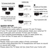 Earpanda Dual TV Headphones Wireless TV Hearing Headphones TV Amplifier for Hearing Impaired TV Earphones,Connects with Digital Optical&Analog TVs, Wireless Headphones for Hearing Loss