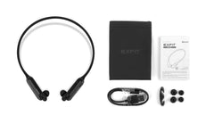 EXFIT BCS-A1 Wireless Bluetooth Headphones, Fast Charging, Retractable Earbuds, Splash and Sweat Resistant, Siri and Google Assistant Compatible, Carry Pouch (Black)