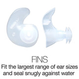 HydroActive Short-Cord Waterproof Headphones (wired 3.5 mm jack) with 11 Earbuds in 4 Styles - See below under 