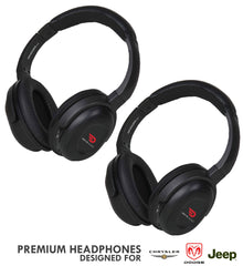 Compatible uConnect VES Headphones by DriveAudio for Dodge Grand Caravan AND Chrysler Town & Country and Jeep (2 Pack) OEM Car Headsets 2006 2007 2008 2009 2010 2011 2012 2013 2014 2015 2016 2017 2018