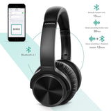 Active Noise Cancelling Headphone Built-in Mic Over Ear Wireless Bluetooth Headphone Foldable Hi-Fi Stereo Headset with Wired Mode for Airplanes Travel TV PC Cell Phones