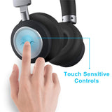 LINNER Noise Cancelling Headphones Large Ears, Wireless Noise Cancelling Headphones Bluetooth, Best Noise Cancelling Headphones with Microphone NC90