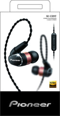 Pioneer Hi-Res in-Ear Ergonomic Tangle Resistant Premium Dynamic Headphones, Black SE-CH9T(K)